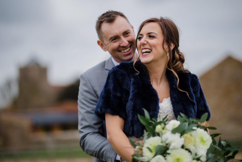 bride and groom together